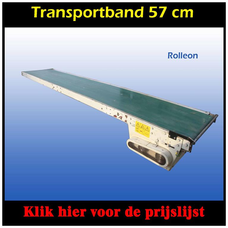 Transportband voor rollenbaan