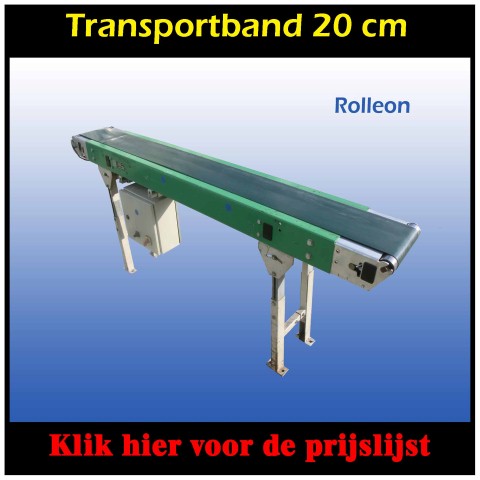 Aangedreven transportband gebruikt 20 cm